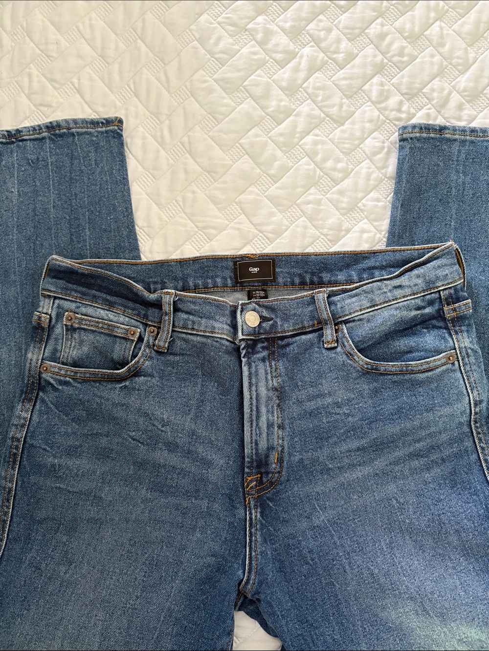 GAP Medium Blue Straight-Leg Jeans
